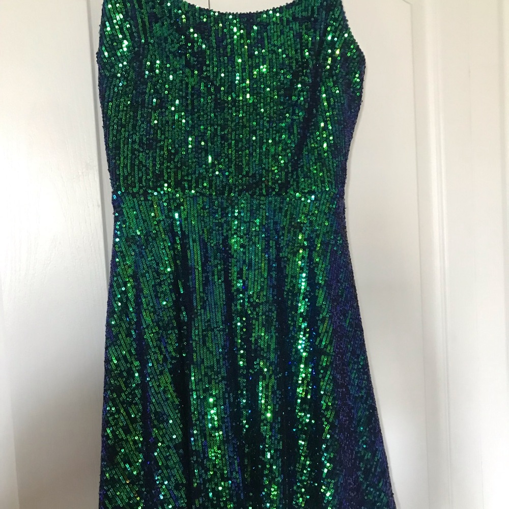 Green Sequin Girls' Party Dress size 9